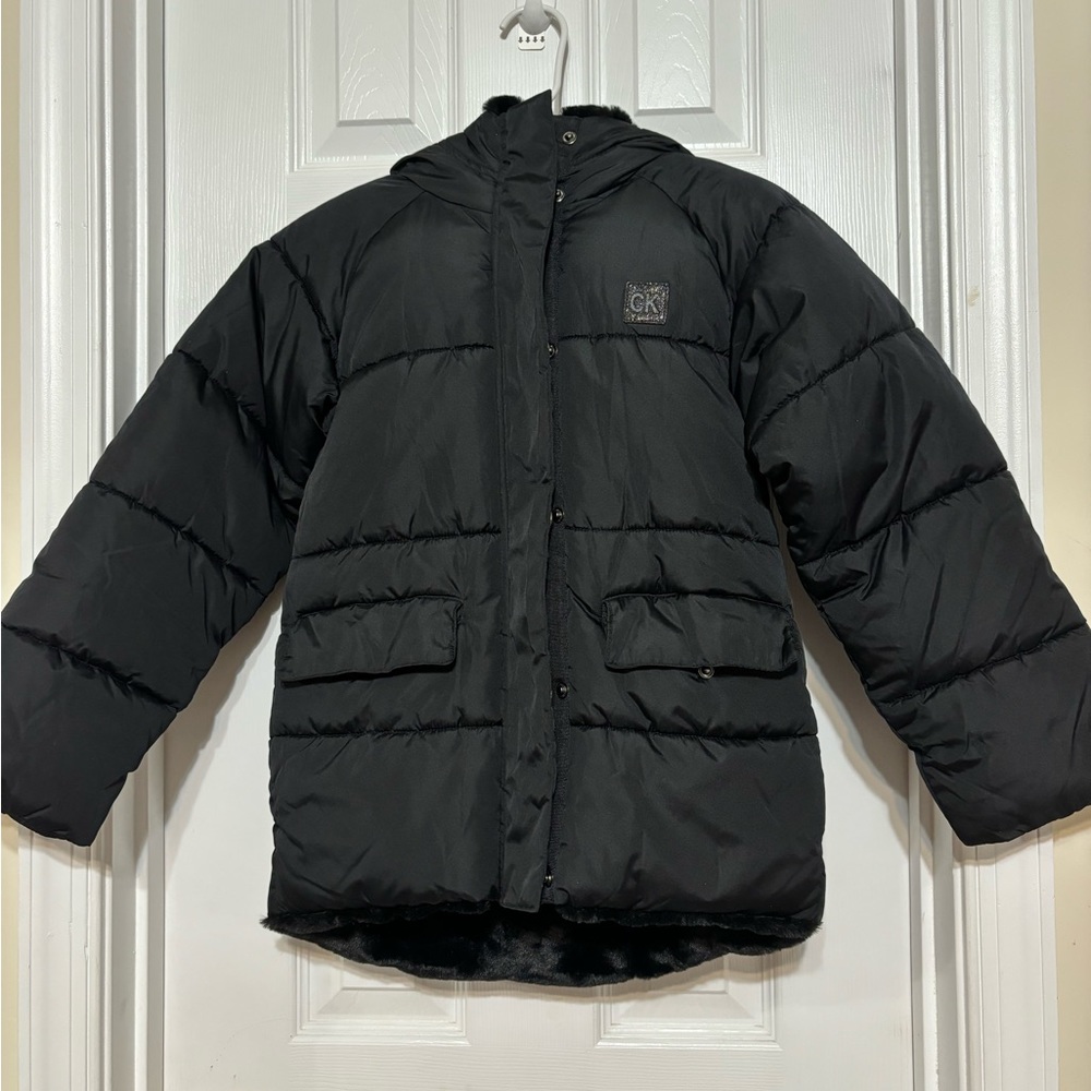 calvin klein jeans girls puffer jacket/ Size 7 / Color Black